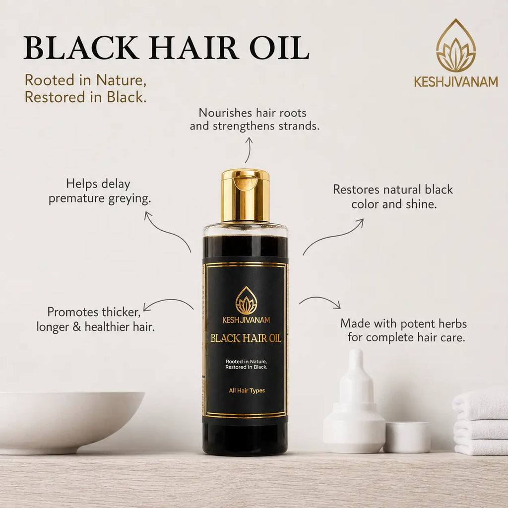 KeshJivanam - Black Velvet Botanics Herbal Hair Oil