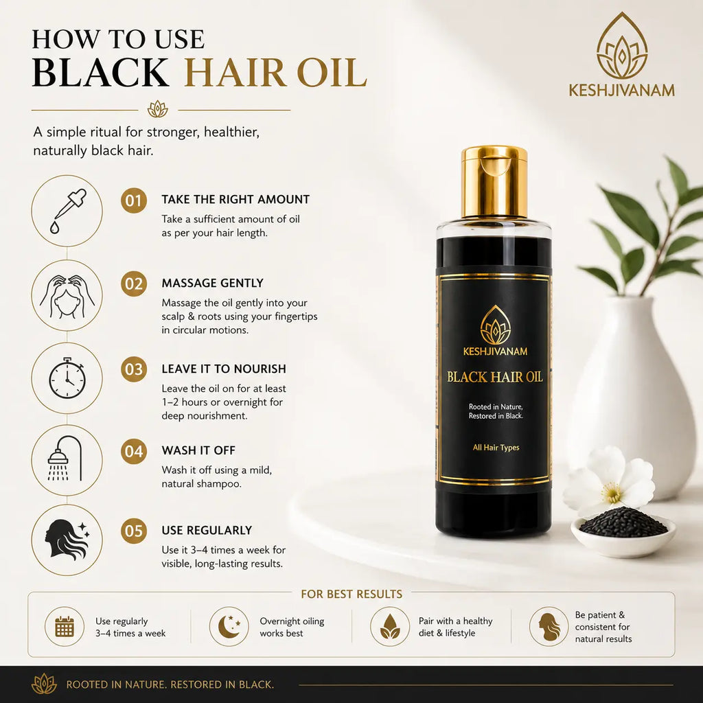 KeshJivanam - Black Velvet Botanics Herbal Hair Oil
