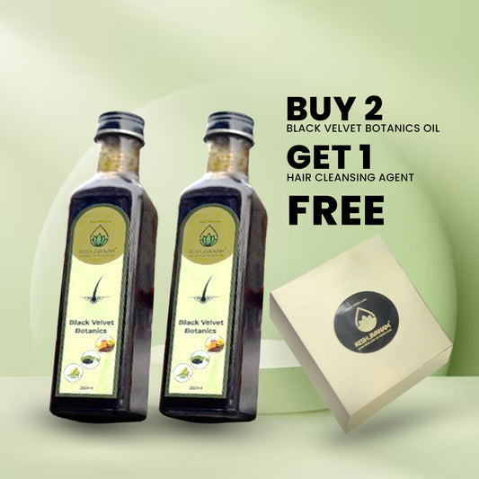 Pack of 2 KeshJivanam Black Velvet Botanics – FREE Hair Cleansing Agent (BUY 2 GET 1 FREE)