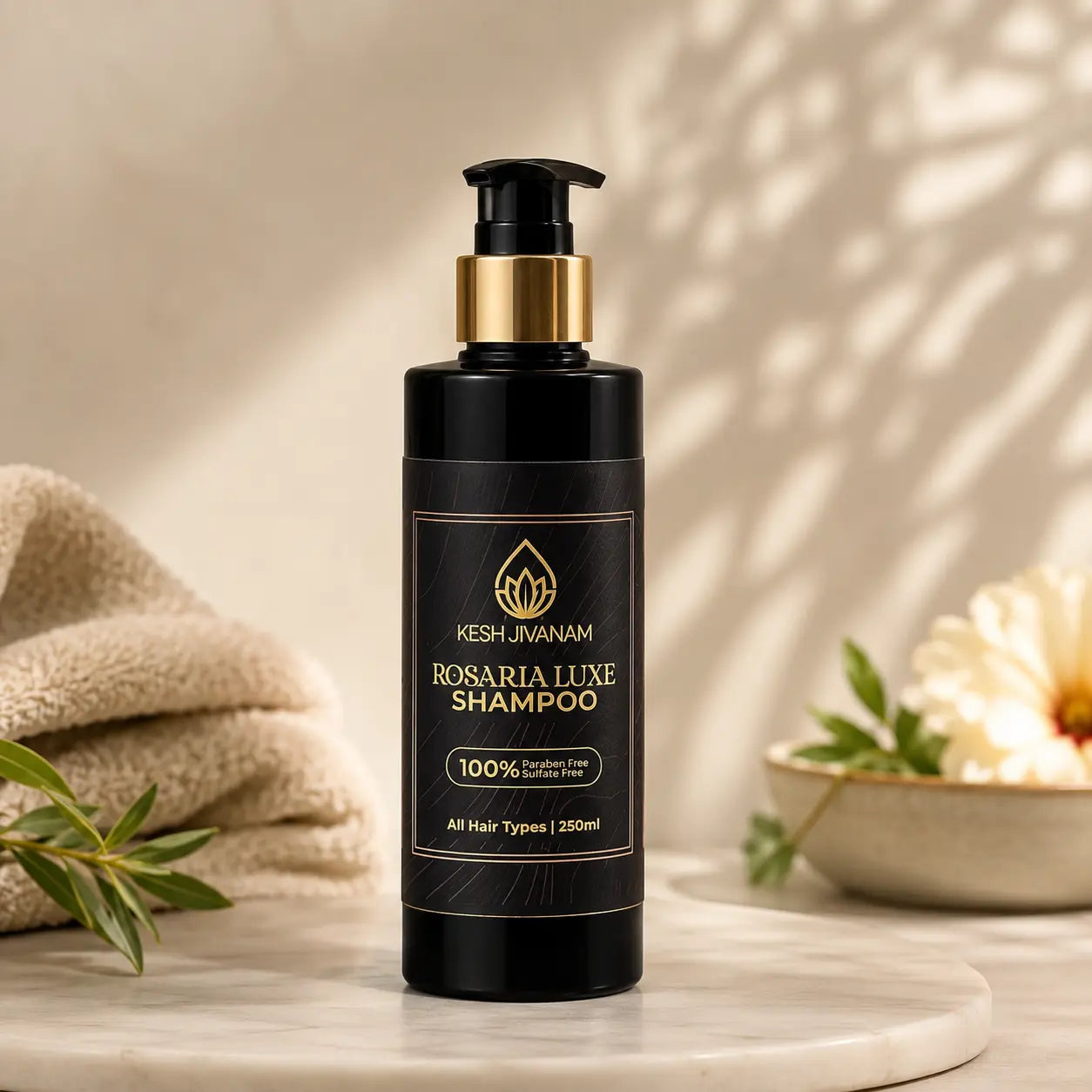 KeshJivanam Rosaria Luxe Herbal Botanical Ayurvedic Shampoo
