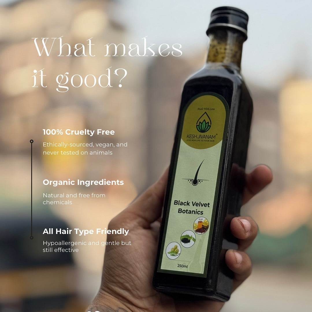 Pack of 2 KeshJivanam Black Velvet Botanics – FREE Hair Cleansing Agent (BUY 2 GET 1 FREE)